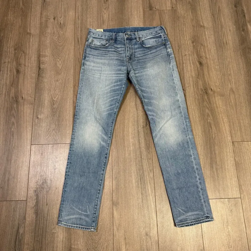 J.Crew 484 Slim-Fit Stretch Jeans Mens Sz 32x32 Blue Whitford Wash Straight Leg